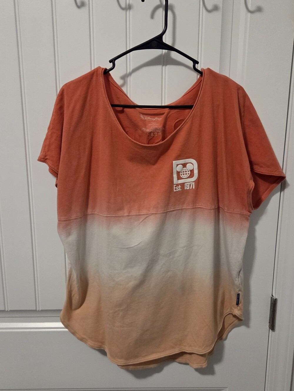 Disney Parks Spirit Jersey Peach Orange Gradient L Disneyland Resort "Est 1971"